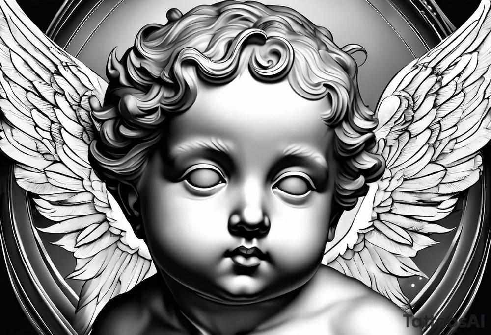 putto, no background tattoo idea