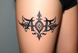 AOB lettering tattoo idea