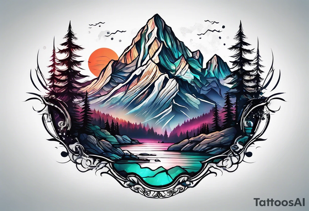 Mountains tattoo idea