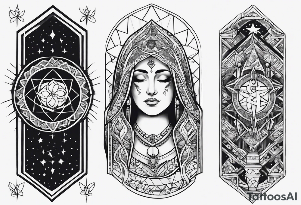 A religion themed shoulder tattoo to suit my forearm tattoo tattoo idea