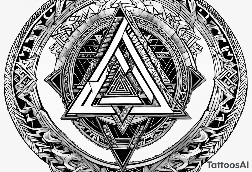 Valhalla valknut shield tattoo idea