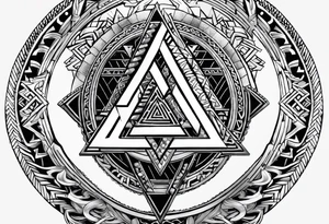 Valhalla valknut shield tattoo idea