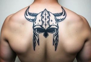 Larhe vikings helmet without face tattoo idea