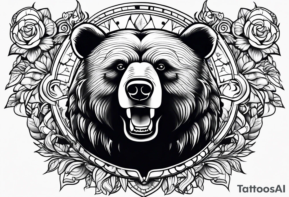 Bear casting spell tattoo idea