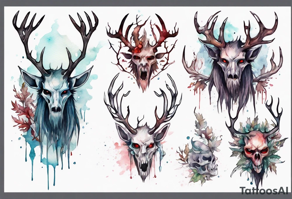 a wendigo tattoo idea