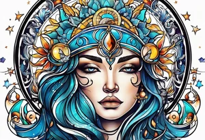 Aquarius sun, Libra rising, Scorpio moon tattoo idea