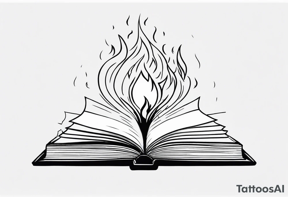 book open with fire comming out of the pages tattoo idea book open with fire comming out of the pages tattoo idea