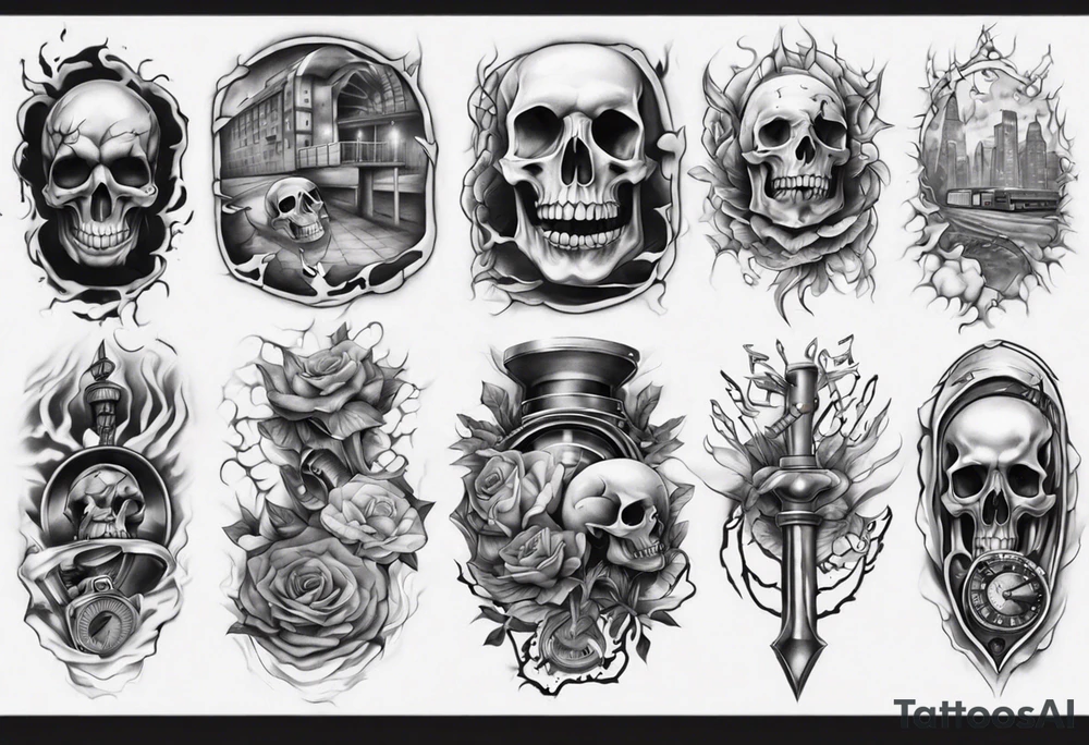 UNDERGROUND THEME TATTOO SLEEEVE tattoo idea