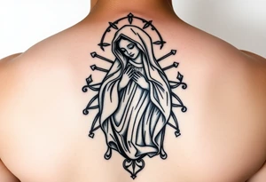 Mother mary tattoo idea
