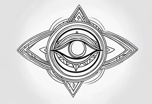 Oeil de ra soleil tattoo idea