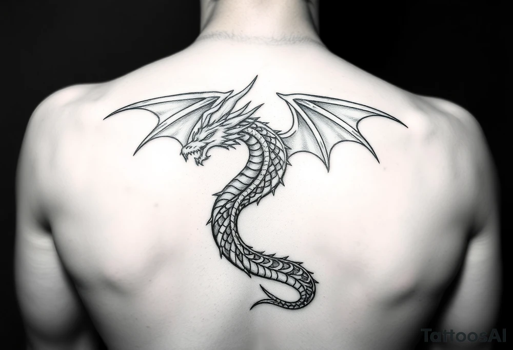 Power dragon tattoo idea
