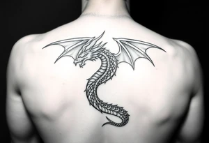 Power dragon tattoo idea