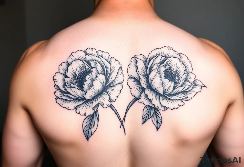 peonies tattoo idea