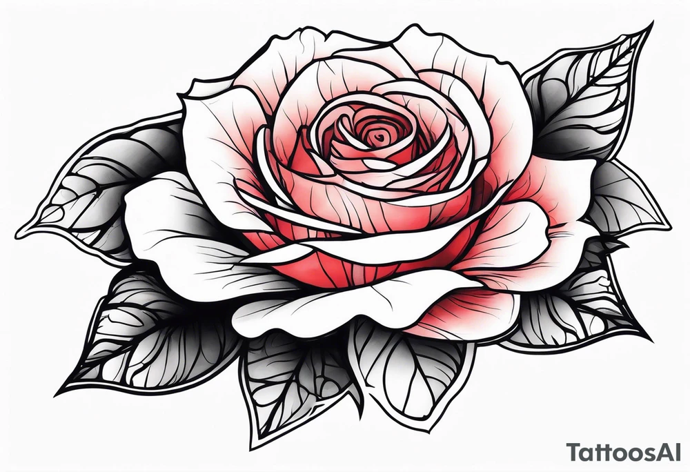 Rose floating on a wild see tattoo idea