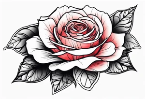 Rose floating on a wild see tattoo idea