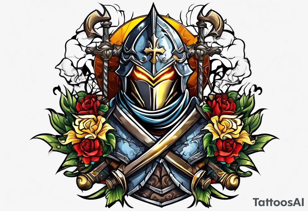 Christian knight tattoo idea