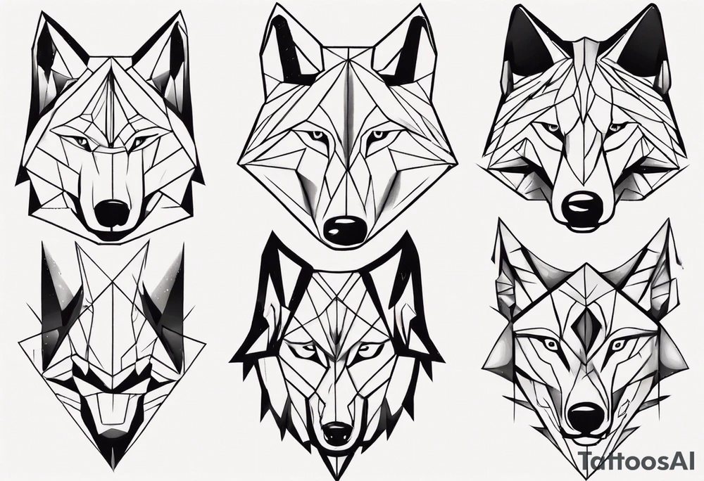 wolfs head tattoo idea