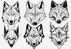 wolfs head tattoo idea