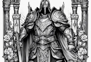 Armor of God with music tattoo idea