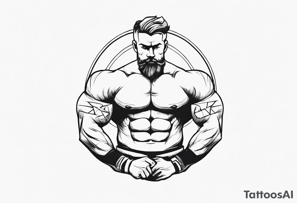 men strength tattoo idea