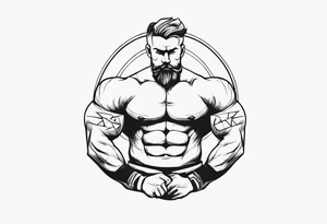 men strength tattoo idea