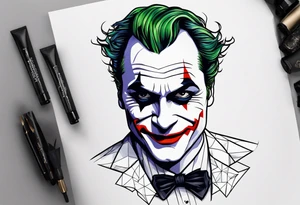 joaquin phoenix joker tattoo to cover up an existing tattoo on my right upper arm. tattoo idea