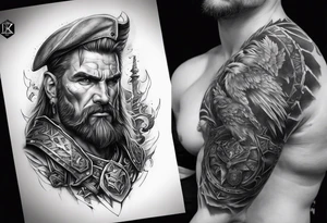 Brutal sleeve tattoo warhammer tattoo idea