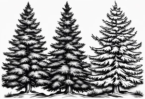 spruce tree tattoo idea