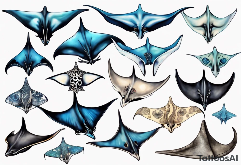 Manta ray tattoo idea