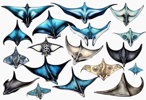 Manta ray tattoo idea