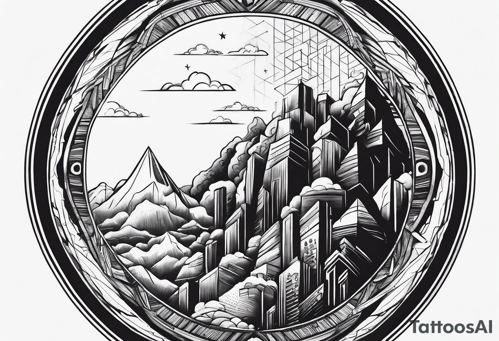 words that say on top of the world looking over the edge tattoo idea