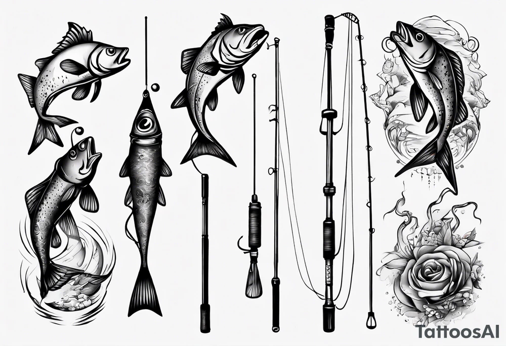 Fishing pole tattoo idea