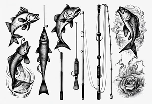Fishing pole tattoo idea
