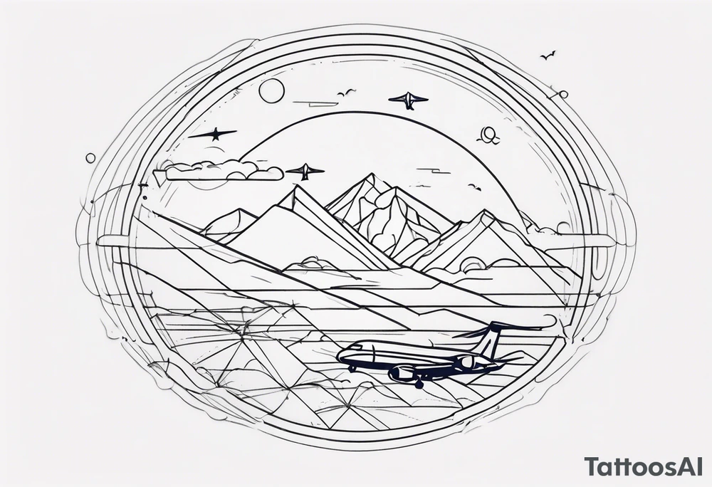 Travel flightpath tattoo idea