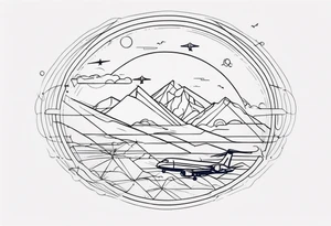 Travel flightpath tattoo idea