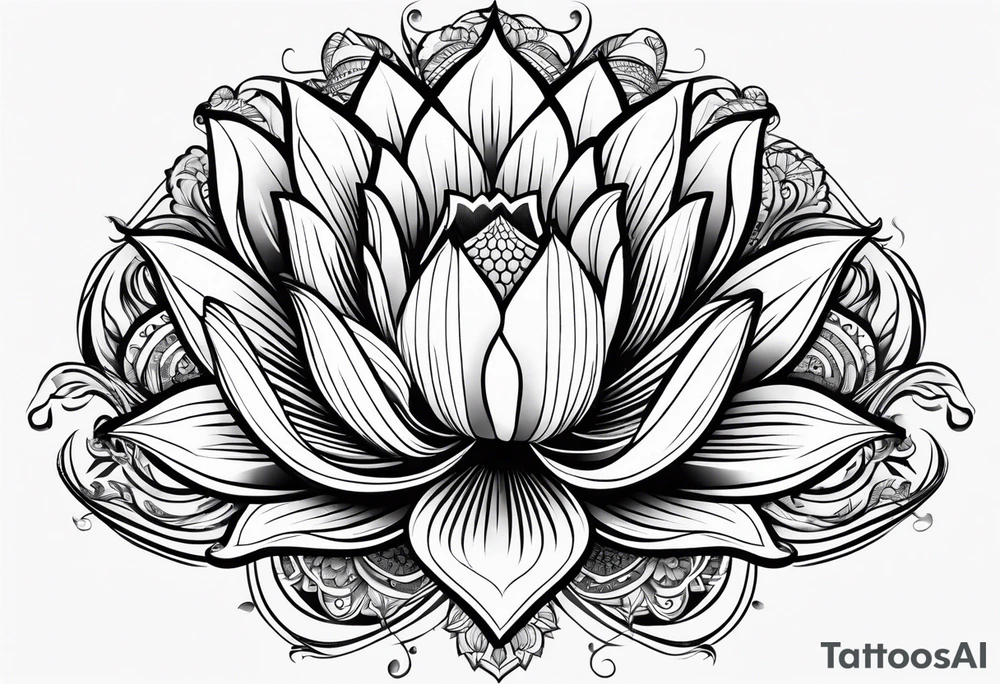 Lotus flower tattoo idea