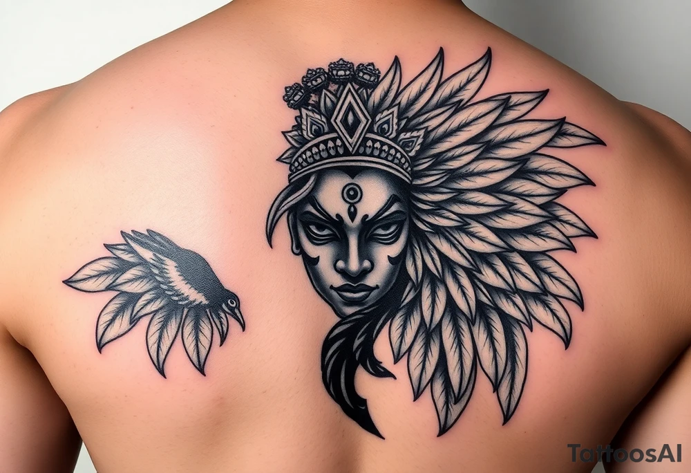 lord murugan tattoonpeacock colorful tattoo idea