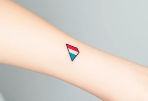 A small tattoo (2x2cm) on my wrist to represent my lesbian identity, but in a subtle way. Fine line. Triangle. Colors of lesbian flag tattoo idea