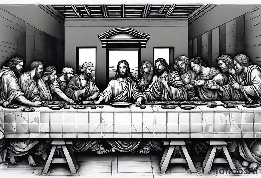 The last supper scene but everyone is dead tattoo idea