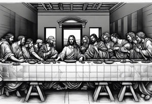 The last supper scene but everyone is dead tattoo idea