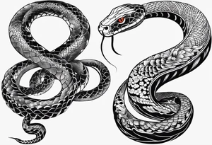 Snake tattoo for placement down along the spine with the head positioned at the bottom in japanese style to symbolise a journey of healing and transformation tattoo idea