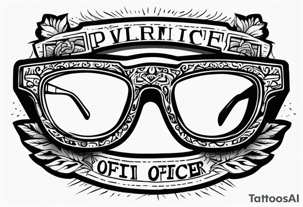 Officer Sunglasses tattoo idea