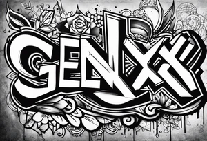 street art graffiti with the words "GenX OG" tattoo idea