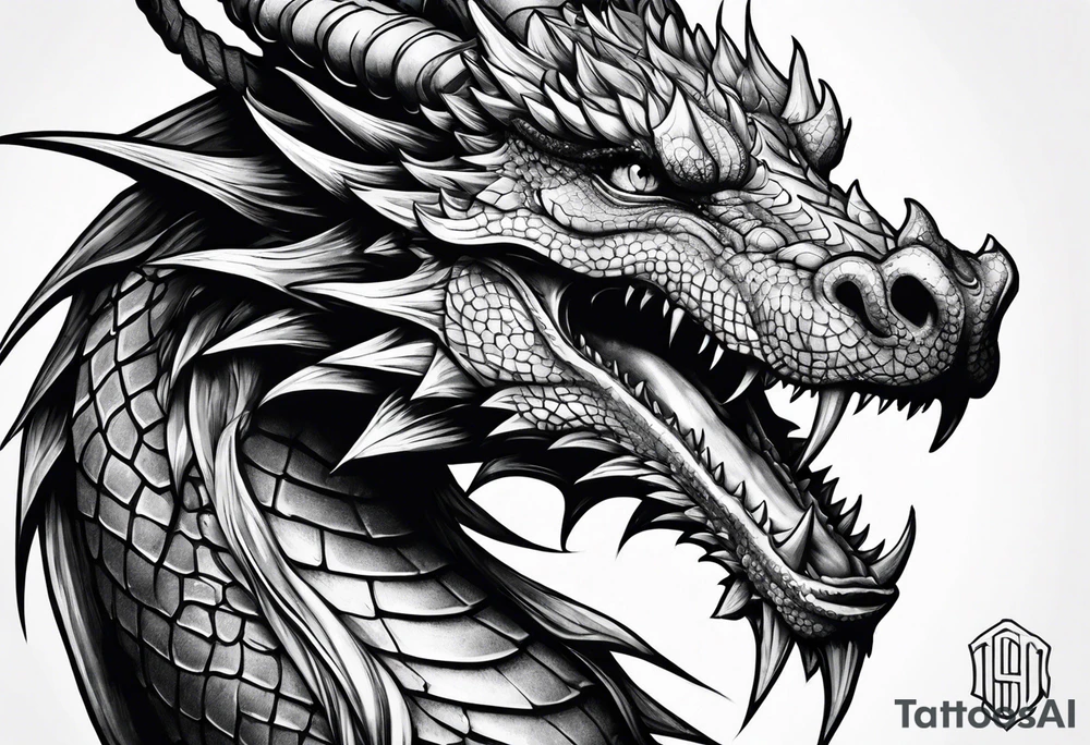 Dragon portrait tattoo idea