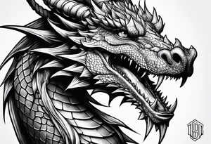 Dragon portrait tattoo idea