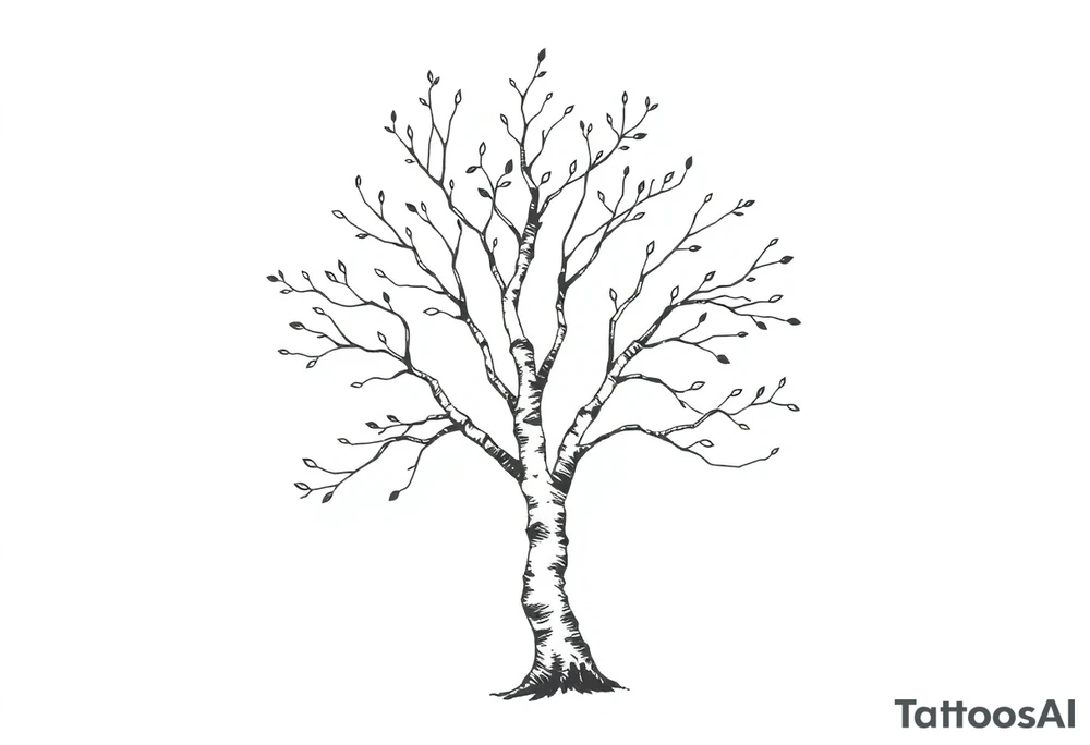 birch tree tattoo idea