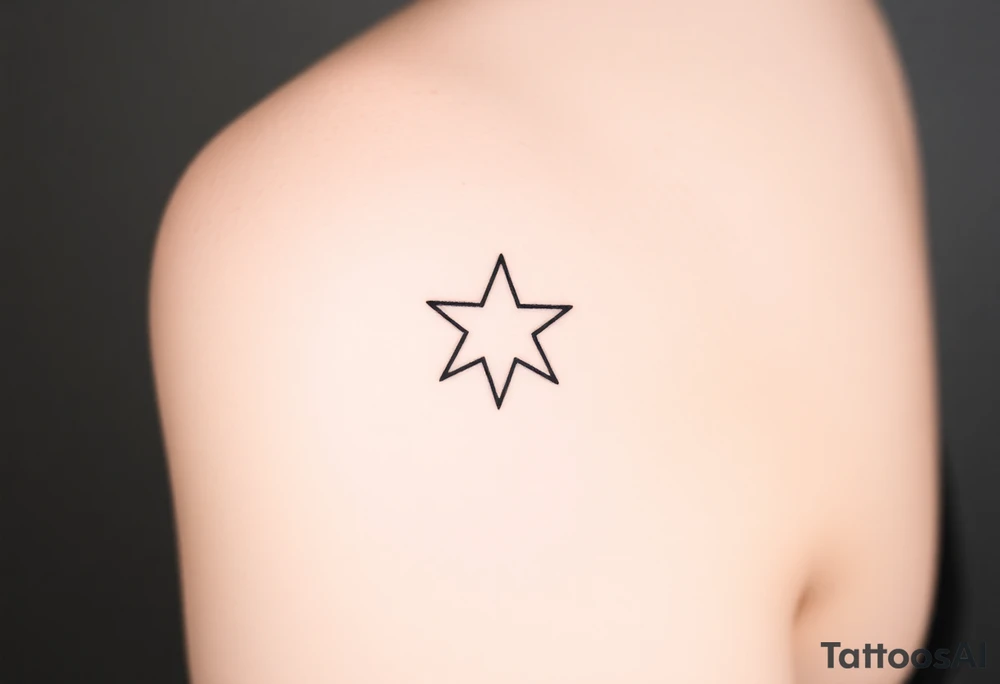 Create a star tattoo design. tattoo idea