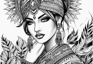 cross fine line tattoo idea