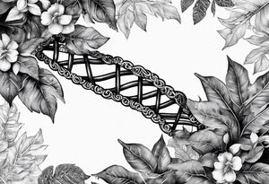 DNA helix made from root.
add leaf
hands tattoo idea