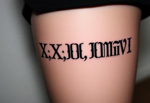XXX.XII.MMVI gothic style for men tattoo idea